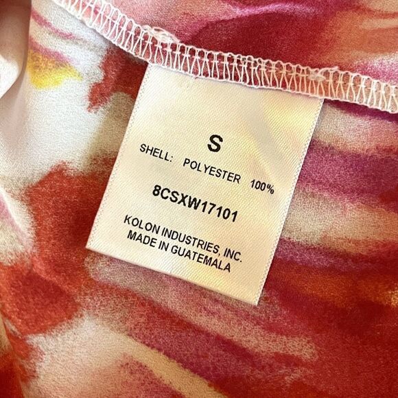 Regnax Blouse Stripe Tie Dye Pink Red Roll Tab Sleeves size Small - Picture 7 of 7